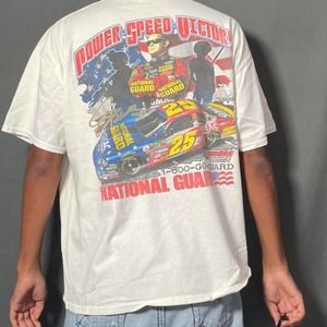 Vintage nascar racing 25 national guard tee shirt xl